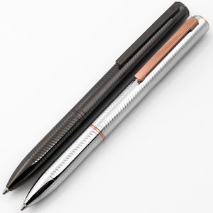 Stylo à bille gravé en métal canon de fusil foncé - Product Image 1