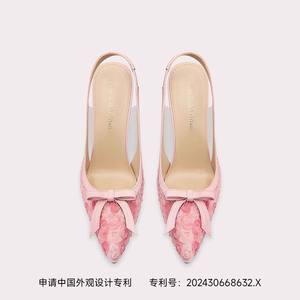 2025 estate Sexy sandali <span class=keywords><strong>con</strong></span> <span class=keywords><strong>tacco</strong></span> a fiore a punta per le donne <span class=keywords><strong>scarpe</strong></span> <span class=keywords><strong>chiuse</strong></span> tacchi bassi Must-hare femminile di temperamento da fata - Product Image 3