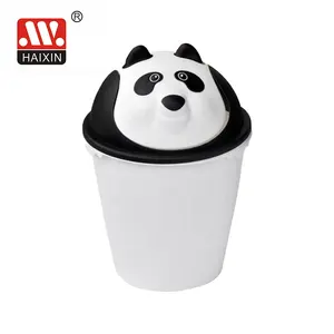 Haixing Modern ev kullanımı Panda kapak plastik 8L çöp kutuları çok fonksiyonlu çöp kutusu