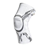 Genouillère de protection à compression tricotée avec bouton de réglage, fermeture magnétique souple et absorption des chocs pour le sport
