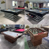 Tables de hockey sur air en bois massif sur mesure de 7 et 8 pieds, divertissement à domicile haut de gamme personnalisé.