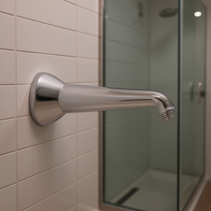 Brazo de ducha cromado Zama de 1/2 pulgada y 18,5 cm de longitud para accesorios de grifería de baño - Product Image 3