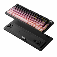 EWEADN DK75 Clavier mécanique 75% Mini clavier de jeu portable à interrupteur bleu mécanique avec LED RGB rétro-éclairé