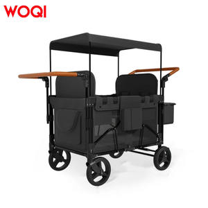 Poussette bébé WOQI 160x65x130 cm, en alliage d'aluminium, pliable, noire, légère, pour enfants de 0 à 3 ans, utilisation en voyage - Product Image 1