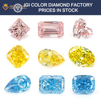 IGI Çeşitli Kesim Şekilleri Laboratuvar Elması DEF Renk 0.5CT 1CT 1.5CT 2CT 3CT 4CT 5CT VVS VS HPHT CVD Laboratuvarda Yetiştirilmiş Elmas Yüzük Yapımı İçin
