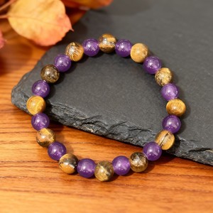 Pulsera de Labradorita y Amatista - Pulsera de Piedras Preciosas Curativas con Protección de Aura Unisex de Moda para Absorber la Negatividad, Ideal para Empáticos - Product Image 3