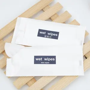 Petit paquet individuel de lingettes humides non tissées jetables écologiques pour hôtels et entreprises Tissus humides pour hôtel à emporter - Product Image 4