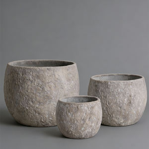 <span class=keywords><strong>Macetas</strong></span> de Cemento de Estilo Americano para Interiores y Exteriores, Ecológicas, con Drenaje, Redondas, para Jardín, <span class=keywords><strong>Terraza</strong></span> y Patio - Product Image 3