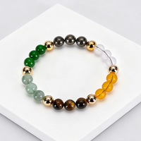 Bracelet en perles de citrine naturelle et d'œil de tigre pour femmes, pierre de guérison pour le succès et la prospérité, bijou spirituel, cadeau