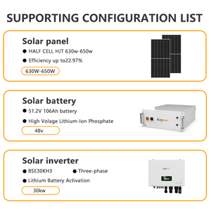 Sistema Solar Híbrido Fuera de la Red de 30KW 40KW 50KW, Conjunto Solar Completo con Almacenamiento de Batería - Product Image 5
