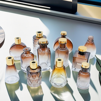 Diffuseur de parfum d'intérieur en verre, flacon de 50 ml et 200 ml, réutilisable, pour huiles essentielles
