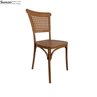 Nouvelle arrivée, chaise de salle à manger empilable Sunzo pour mariage, hôtel, location, utilisation en extérieur, ferme, villa, en résine plastique PP
