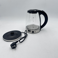 Bouilloire électrique en verre de 1,8 L avec base rotative à 360 degrés, bouilloire électrique en verre pour hôtel, bouilloire électrique pour la maison