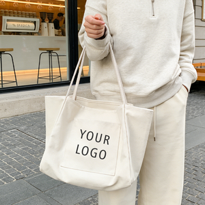 Borsa Tote Minimalista in Tela Quadrata con Tasca Interna, Riutilizzabile, Logo Personalizzabile, Ideale per la Spiaggia e i Picnic - Product Image 1