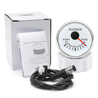 Jauge d'angle de gouvernail NMEA2000 52MM STBD PORT pour moteur gauche/droit, yacht, navire, avec rétroéclairage rouge et aiguille, compteur d'angle de gouvernail