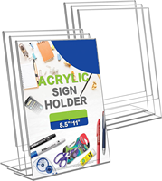 Support de présentation double face en acrylique transparent Yinjie YJ-358 avec logo personnalisé, format A4/A5/A6, respectueux de l'environnement et recyclé