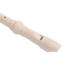 白いプラスチック製のリコーダー、8穴、ドイツ式ソプラノリコーダー、子供や学生向け、軽量の楽器 - Product Image 3