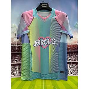 قميص كرة قدم رياضي خفيف الوزن سريع الجفاف بتصميم عتيق مخصص للبالغين، طباعة بالنقل الحراري، 100% بوليستر، زي كرة قدم موحد - Product Image 1