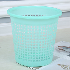 <b>Plastic</b> Trash Can Cylindrical Three Color Mixed Packaging Indoor Waste <b>Bin</b> For <b>Bathroom</b> Living Room Household Use - Product Image 2
