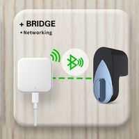 Serrure connectée Jixin Smart Home en ABS noir avec contrôle via l'application Tuya, Wi-Fi, carte mémoire, sécurité de niveau A, compatible avec les portes en verre