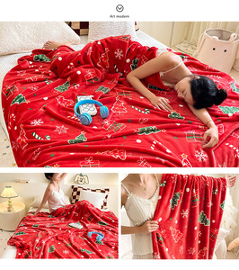 Vente chaude Grande couverture <span class=keywords><strong>de</strong></span> flanelle <span class=keywords><strong>de</strong></span> Noël Jeté <span class=keywords><strong>de</strong></span> fourrure <span class=keywords><strong>de</strong></span> luxe super doux en corail <span class=keywords><strong>rouge</strong></span> Jeté <span class=keywords><strong>de</strong></span> <span class=keywords><strong>lit</strong></span> léger - Product Image 6