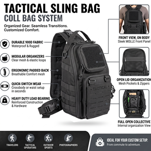 Thaïlande personnalisé 900D en plein air voyage tactique sac à bandoulière sport étanche épaule bandoulière taille sac tactique sac à bandoulière - Product Image 1