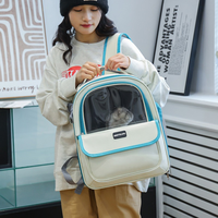 Sac à dos transparent respirant grande capacité pour chat, sac de transport portable pour animaux de compagnie pour l'extérieur