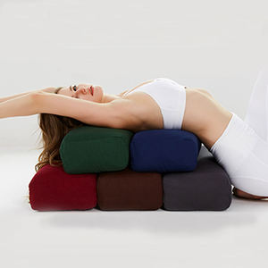 Hot Selling Pilates <b>Cushion</b> Yoga Pillow for Restorative Yoga High Quality Elastic Cotton <b>Rectangular</b> Meditation Yoga Bolster - Product Image 1