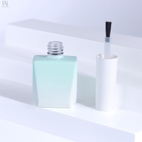 2026 Fantastique Flacon en verre vide 10ml 12ml pour vernis à ongles et gel UV, avec dégradé, logo personnalisé OEM, avec bouchons et pinceaux