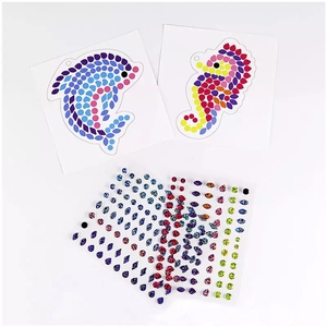 Autocollant à paillettes époxy pour enfants, bricolage créatif, jouet, animaux, jeu de Puzzle - Product Image 3