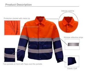 Professional Custom Reflective Safety Polo T-shirt Short Sleeve And Long Sleeve Workwear