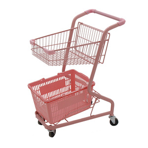 Trung Quốc nhà máy 4 bánh xe tay đẩy thép cửa hàng giỏ hàng unfoldable mua sắm Xe đẩy giỏ hàng siêu thị thị trường mua sắm Xe đẩy giỏ hàng - Product Image 2