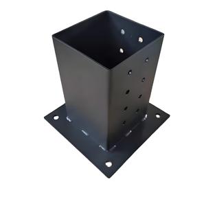 Fabricación personalizada de chapa metálica OEM Base de poste de pérgola de <span class=keywords><strong>metal</strong></span> personalizada y soporte para conector de madera 4*4 \/6*6