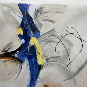 Peinture à l'huile faite à la main, art abstrait moderne sur toile, nature morte, 100% peinte à la main, texture épaisse, tableau mural pour la décoration de la maison, hôtel - Product Image 3