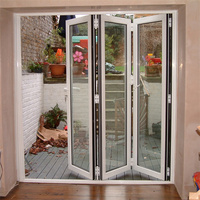 Porte accordéon pliante en aluminium NFRC AS2047 CE, porte d'entrée extérieure pliante, portes pliantes extérieures