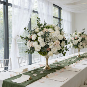 Centro de Mesa de Boda con Bola de Flores Artificiales de Seda Realista, Alta Calidad, Tamaño y Color Personalizables para Arreglos de Eventos - Product Image 2