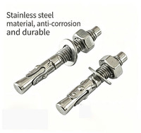 Ancre à coin en acier inoxydable 304 DIN529 A2-70 M6-M20, boulon d'expansion robuste pour béton avec écrou et rondelle