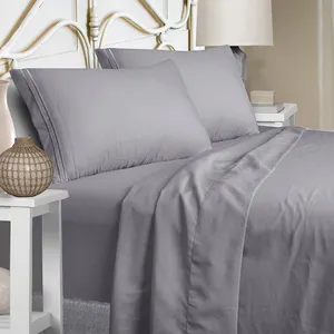 Drap de lit en microfibre de haute qualité pour la maison, ensemble de draps pour hôtel