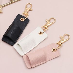 RTS PU Leather Pen Holder Carabiner Clip Hanging Pen Case Lightweight Stylish Handmade Promotional <b>Gift</b> for School Entrance - Product Image 2