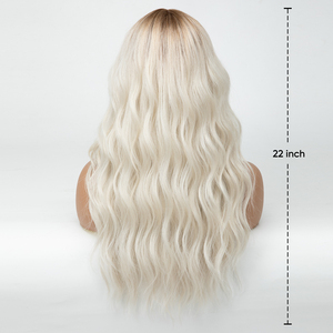Perruques DEPONE en Fibre Synthétique Premium Pré-coupées, Perruque Blonde en Cheveux Kanekalon, Perruque Mono en Monofilament de Dentelle pour Femmes - Product Image 3