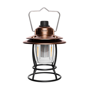 Lanterne de camping LED rétro suspendue, étanche, à intensité variable, alimentée par batterie, lumière d'urgence pour la randonnée en plein air - Product Image 3