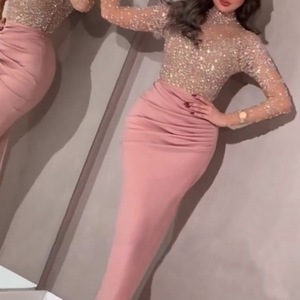 S-2XL <span class=keywords><strong>abito</strong></span> <span class=keywords><strong>lungo</strong></span> con <span class=keywords><strong>spacco</strong></span> alto a una spalla <span class=keywords><strong>abito</strong></span> da sera da donna con maniche lunghe ritagliate sul <span class=keywords><strong>davanti</strong></span> abiti lunghi aderenti bianchi da donna - Product Image 4