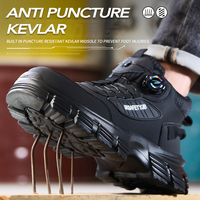 Chaussures de sécurité en acier anti-écrasement, anti-perforation, respirantes, antidérapantes, résistantes à l'usure, en cuir microfibre