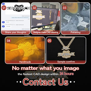 Pendentif <span class=keywords><strong>collier</strong></span> lettre nom couleur or glacé en argent 925 faisant un pendentif personnalisé Hip Hop Vvs Moissanite - Product Image 6