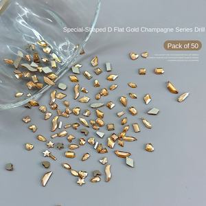 Petit livre rouge 3D décoration des ongles Explosions couleur Champagne strass bijoux Super Flash amour gouttes d'eau plat - Product Image 5