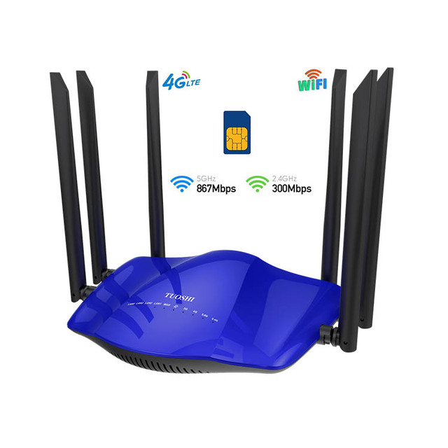 Universal 4g Sim Card CPE 32 Devices Rohs Wireless Router Dual Band Wifi 1200Mbps 5g 4g Lte Outdoor Modem for Remote Area