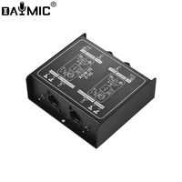 Boîtier de direct passif professionnel RTS 2 canaux, convertisseur audio à faible bruit pour guitare, basse, scène et studio