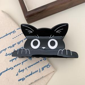 Jepit Rambut Akrilik Desain Kustom QianJin Motif Kucing Kartun, Jepit Rambut Model Cakar Hiu, Jepit Rambut Sederhana Manis, Gaya Imut untuk Aksesoris Wanita - Product Image 6