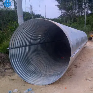 Drain 30 Inch Culvert Pipe Large Diameter Metal Culvert Pipe Lowest Price Galvanized Corrugated Galvanized