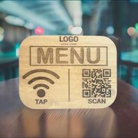 Plaque NFC en bois Instagram NFC Google Avis Card avec code QR